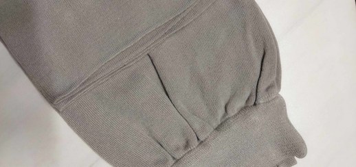 تصویر شلوار بگ بافت با سه رنگ طوسی، کرم طوسی و سبز - کرم طوسی 