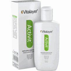 تصویر لوسیون ضد جوش و لایه بردار صورت و بدن ویتالیر اکتی ویت 125 میل Vitalayer Activit Anti Acne Keratolytic Face And Body Lotion