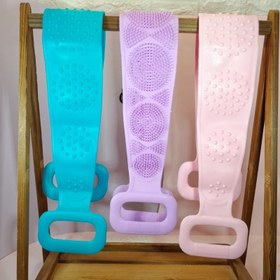تصویر لیف دسته دار سیلیکونی دوطرفه مخصوص کودک - بنفش 
