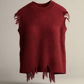 تصویر جلیقه زاپ دار قرمز 