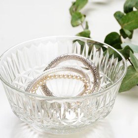 تصویر کاسه شفاف ایکیا مدل SÄLLSKAPLIG IKEA SÄLLSKAPLIG Bowl, clear glass/patterned