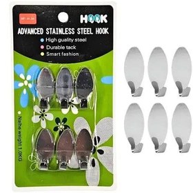 تصویر آویز چسبی استیل هوک 