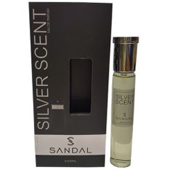 تصویر عطر جیبی مردانه صندل مدل سیلور سنت silver scent حجم 25 میلی لیتر 