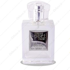 تصویر ادکلن ادوپرفیوم مردانه دلیسیو مدل ARMANI Sport code حجم 50 میلی لیتر 