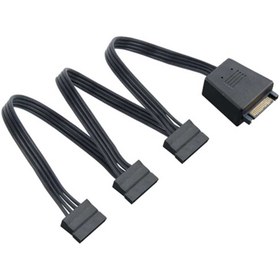 تصویر کابل برق 15 پین SATA سیلوراستون مدل SST-CP06-L SilverStone CP06-L 15-pin SATA Power Cable