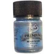 تصویر رنگ پودری آبی متالیک دکتر گوستو 10 گرمی (مخصوص رنگ کردن روی کیک، دسر، فوندانت و ...) 