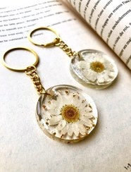 تصویر فروش جاکلیدی رزینی گل بابونه Key ring