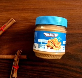 تصویر کره بادام زمينی مغزدار راستی RASTI قوطی 340 گرم مدل Crunchy Rasti Crunchy Peanut Butter 340gr