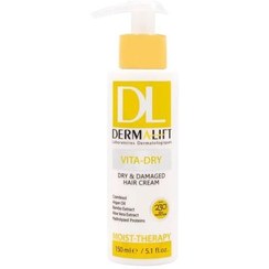 تصویر کرم مو درمالیفت مدل Vita Dry مناسب موهای خشک و آسیب دیده حجم 150 میلی لیتر Derma fit hair cream for dry and damaged hair 150ml