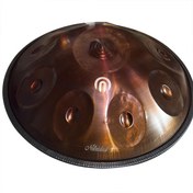 تصویر هنگ درام نیتراید ضد زنگ مدل آرشا قهوه ای گرید A Handpan Arsa Grade A