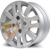 تصویر رینگ اسپرت سایز 14 کد صلیبی نقره ای نیریز ( پژو405،پژو پارس،رانا ) Wheel 14 Inch Code NIR