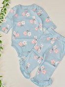 تصویر سرویس پنبه نوزادی نیلی طرح لاولی - دو 