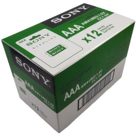 تصویر سونی - باتری الکالاین نیم قلم جفت(کارتن 12 بسته) Alkaline battery sony