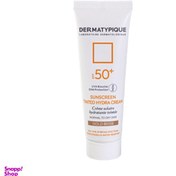 تصویر ضد آفتاب رنگی درماتیپیک (Dermatypique) با spf50 مناسب پوست خشک رنگ بژ طلایی وزن 50 گرم 