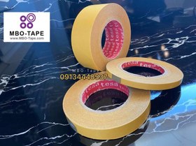 تصویر چسب دو طرفه سلولزی خردلی - ۵سانت Mustard-coated cellulose double-sided adhesive