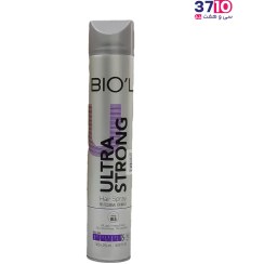 تصویر اسپری حالت دهنده مو بیول (Biol) مدل Ultra Strong حجم 500 میلی‌ لیتر بیول