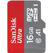 تصویر کارت حافظه MicroSDHC سن دیسک ۱۶ گیگابایت مدل Ultra A1 UHS-I 