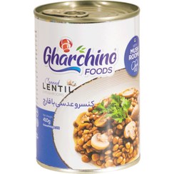 تصویر کنسرو عدسی با قارچ قارچینو 