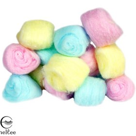 تصویر پنبه توپکی رنگی 