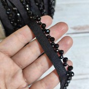 تصویر نوار مغزی مروارید کریستال مشکی 