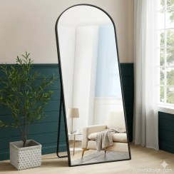 تصویر آینه قدی گنبدی دکوراتیو الف سایز ۱۸۰ در ۸۰ سانتیمتر 