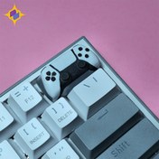 تصویر کیکپ کیبورد مکانیکال طرح کنترلر PS5 رنگ سفید 