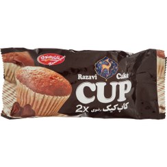 تصویر کیک دوقلو با مغز کرم کاکائو نان رضوی 60 گرم Nane Razavi twin cake with cocoa cream 60 gr