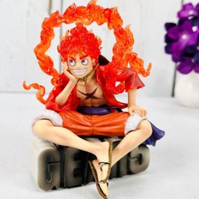 تصویر فیگور مدل لوفی دنده پنج طرح انیمه وان پیس مجموعه 2 عددی Luffy Gear 5 