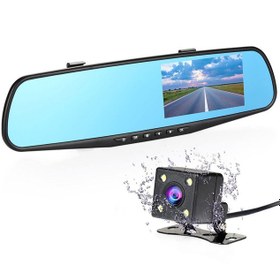 تصویر دوربین خودرو آینه ای دو دوربین کد ۱۰ 