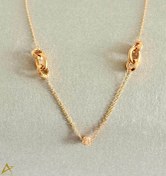 تصویر گردنبند طلا زنانه مینیمال کدA49 