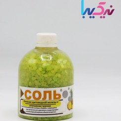 تصویر نمک حمام آناناس سبز روشن نمک دوز .