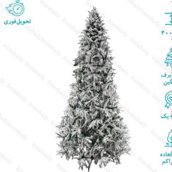 تصویر درخت کریسمس کاج نوئل اروپایی برف سنگین سایز 400 سانتی متر European Christmas tree heavy snow size 400 cm