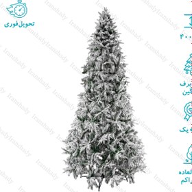 تصویر درخت کریسمس کاج نوئل اروپایی برف سنگین سایز 400 سانتی متر European Christmas tree heavy snow size 400 cm