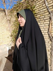 تصویر چادر عربی جده ساده جنس ژرژت کره ای سایز ۱۷۰ 