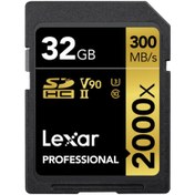 تصویر کارت حافظه لکسار Lexar 32GB Professional 2000x UHS-II SDHC 