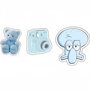 تصویر برچسب مدل دوربین و خرس مجموعه 3 عددی 