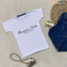 تصویر تیشرت پسرانه سفید 1 تا 10 سال مدل massimo dutti 