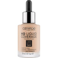 تصویر کرم پودر مایع کاتریس مدل HD با پوشش بالا Catrice Foundation HD Liquid Coverage