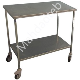 تصویر ترالی اتاق عمل استیل ترالی ست جراحی - کد -MHT24 - 50*90 ارتفاع 85 Operating room stainless steel trolley