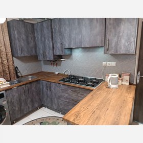 تصویر برچسب کابینت کد 6207 طرح چوب قهوه ای عرض 90 سانت 