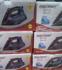 تصویر اتو بخارمشکی مکسی مدل MAX2082 مشکی 2400 وات MAXIMAN