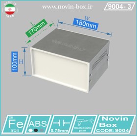 تصویر جعبه فلزی با پانل پلاستیکی ۹۰۰۴ طول ۱۷ سانتیمتر –ابعاد H100*W180*L170 (mm) 