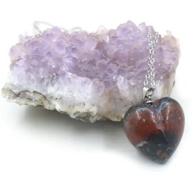 تصویر گردنبند مدل قلب کهکشانی 