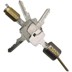 تصویر توپی و سیلندر قفل برقی کله گاوی منیر صنعت 