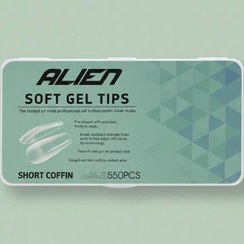 تصویر ژل تیپس الین مدل Short coffin Soft Gel Tips