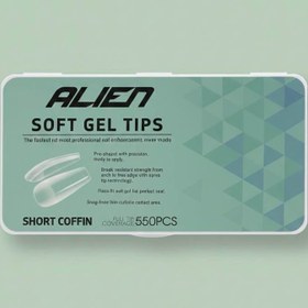 تصویر ژل تیپس الین مدل Short coffin Soft Gel Tips