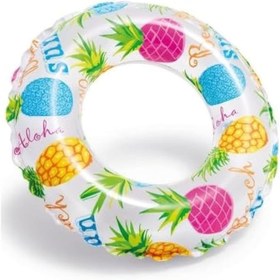 تصویر حلقه شنا بادی کودک طرح آناناس مدل Lively Print Swim Ring 