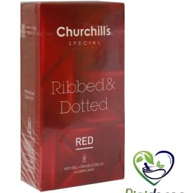 تصویر کاندوم ریببد اند دوتید رد چرچیلز 12 عددی اورجینال ا Ribbed & Dotted red Condoms Churchills 12 pcs Ribbed & Dotted red Condoms Churchills 12 pcs
