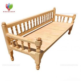 تصویر تخت سنتی چوبی 60*160 کد 301 