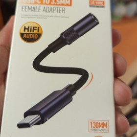 تصویر تبدیل aux به تایپ C jack aux typec